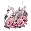Cygne acrylique - Pendentif bricolage 5d