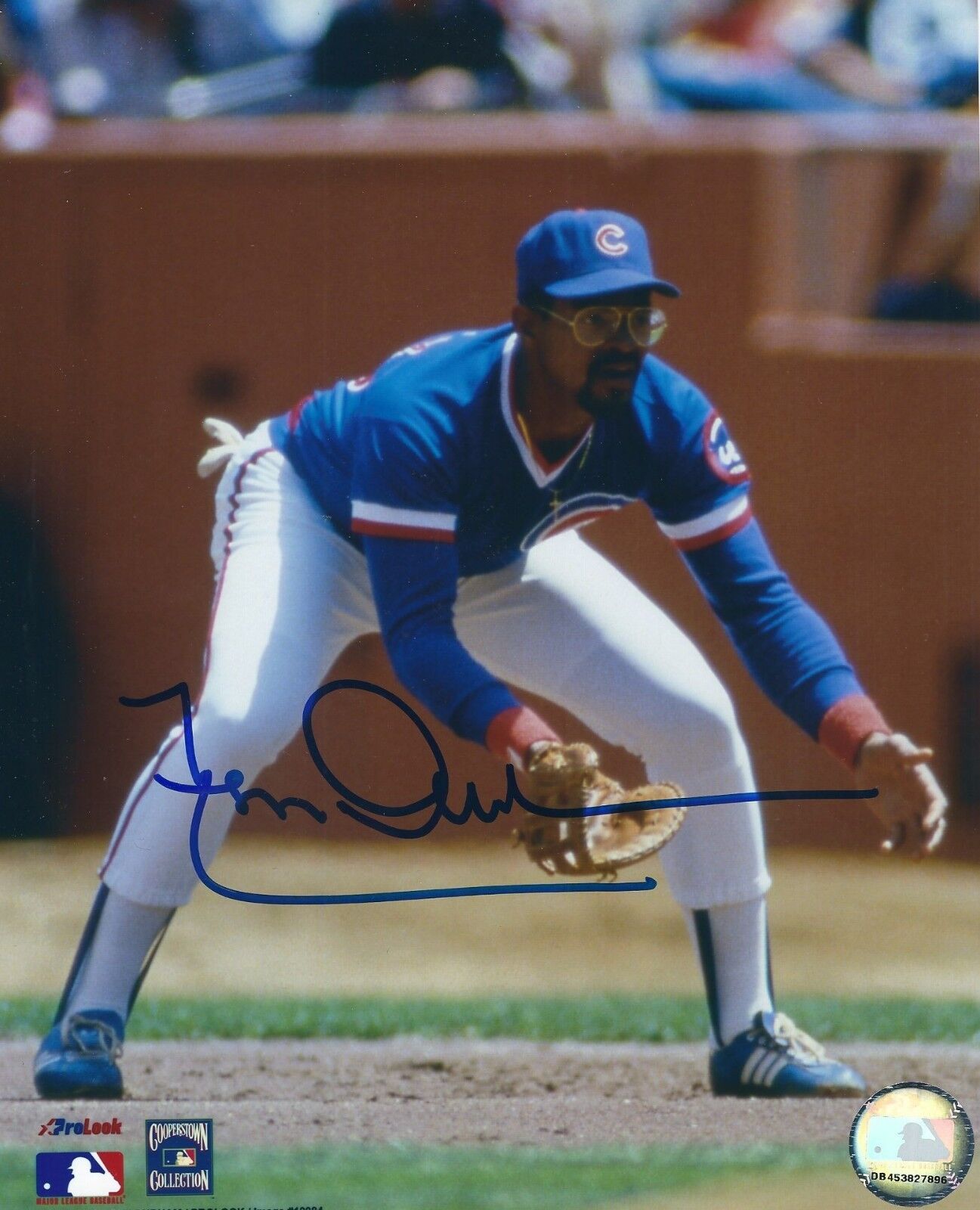 Signed 8x10 LEON DURHAM Chicago Cubs Autographed Photo Poster painting - COA