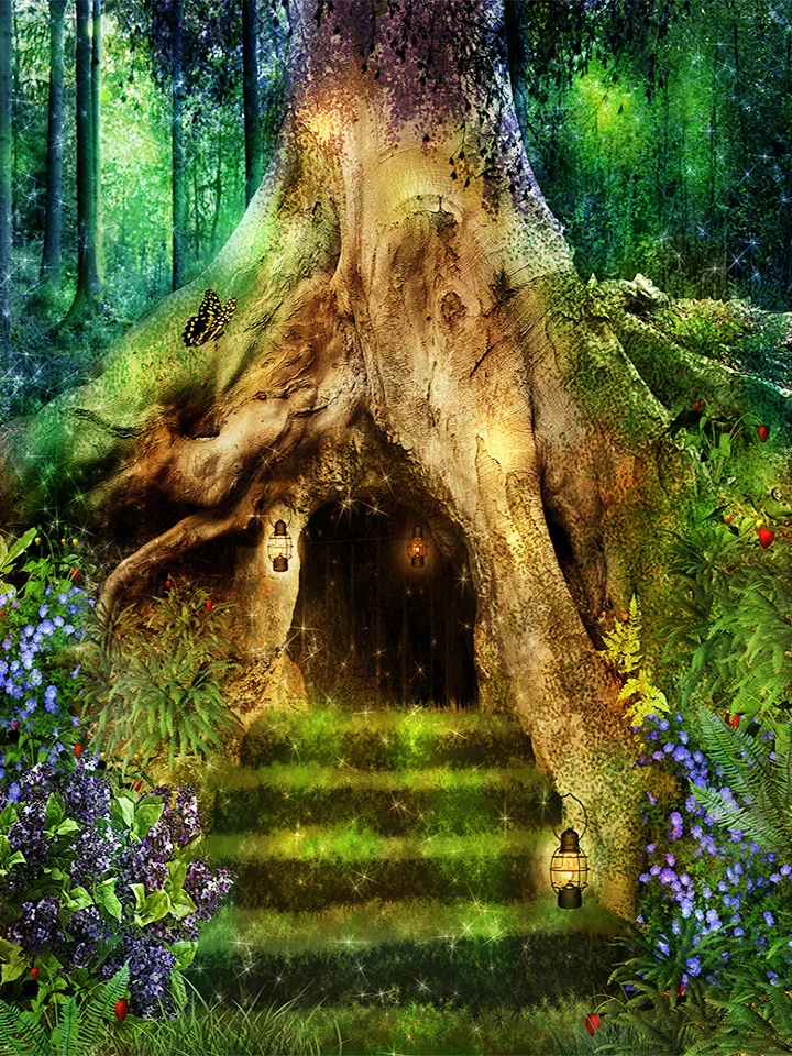 Tree Fantasy Landscape 11CT Stamped Cross Stitch 50*65CM