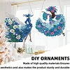 2Pcs Girl 2D Flat DIY Hanging Diamond Art Ornament Window Pendant (Floral Skirt)