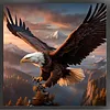 Eagle-14CT Stamped Cross Stitch 40*40cm tapestrymarket