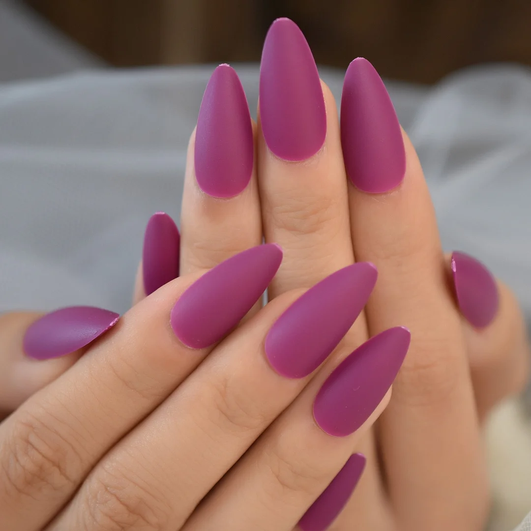 Nail Art Salon Oval Acrylic French Nail Kit Real Medium Length Grace Oval Fake Nails French 24 Tips-Nail Inspo