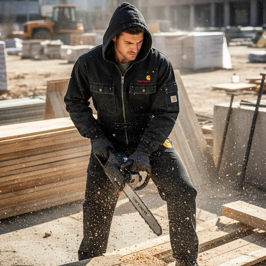 Men's Multi-functional Hooded Jumpsuit Outdoor Workwear