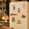 6PCS Nutcracker Christmas DIY Pearl Diamond Painting Christmas Fridge Magnets, Sparkling Rhinestone Refrigerator Magnet Craft Kit for Home Decor & Gifts