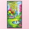 (US Only)Secret Garden Printed Cross Stitch Kit 50x90cm DIY 11CT Thread Art Needlework