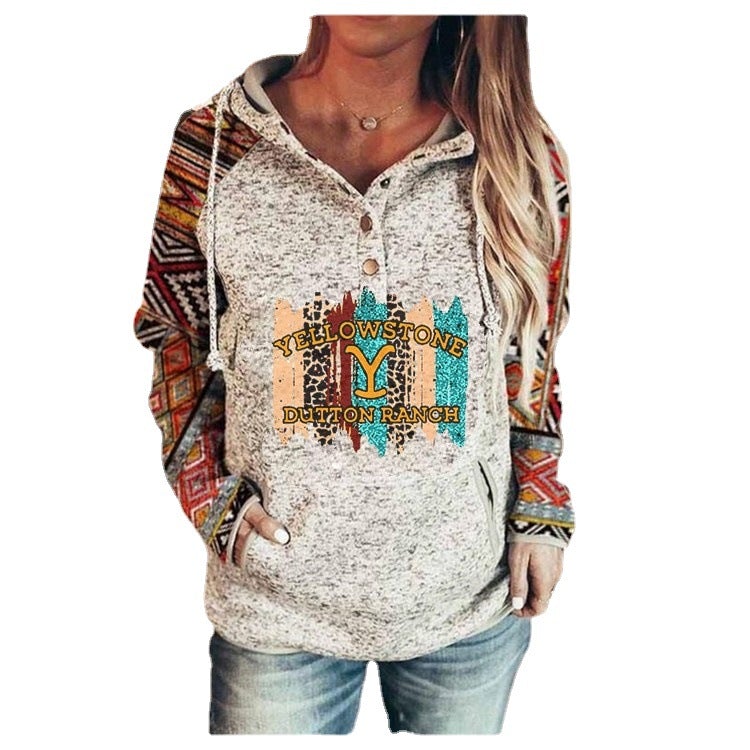 YELLOWSTONE Apparel Women's Sweater Long Hoodie