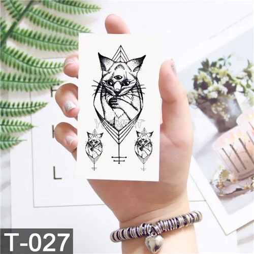 Waterproof temporary tattoo stickers on the body art temporary men tattoos lines rose fake tattoo stickers temporary tattoos