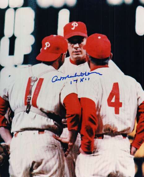 Autographed ART MAHAFFEY 8x10 Photo Poster painting Philadelphia Phillies - COA