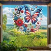 Acrylic 2D Flat DIY US Flag Butterfly Hanging Diamond Art Kits Wall Door Decor (A)