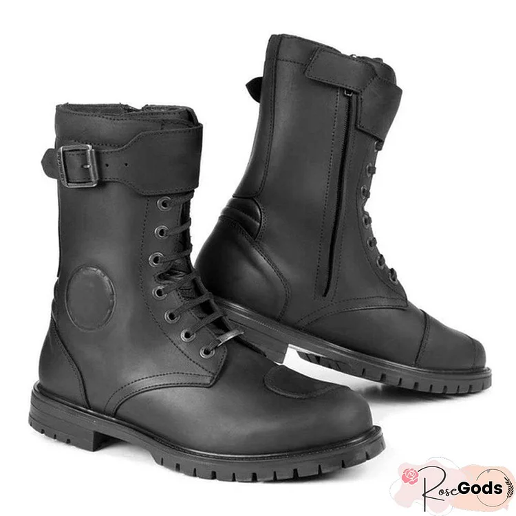 Men's Buckle Army High Boots-Black Friday Sale 35% Off