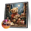 Christmas Eve Bear-Full Round Diamond Painting 40*40CM