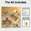 DIY Pearl Painting Great Wall for Home Wall Decor with Frame(30*30cm)