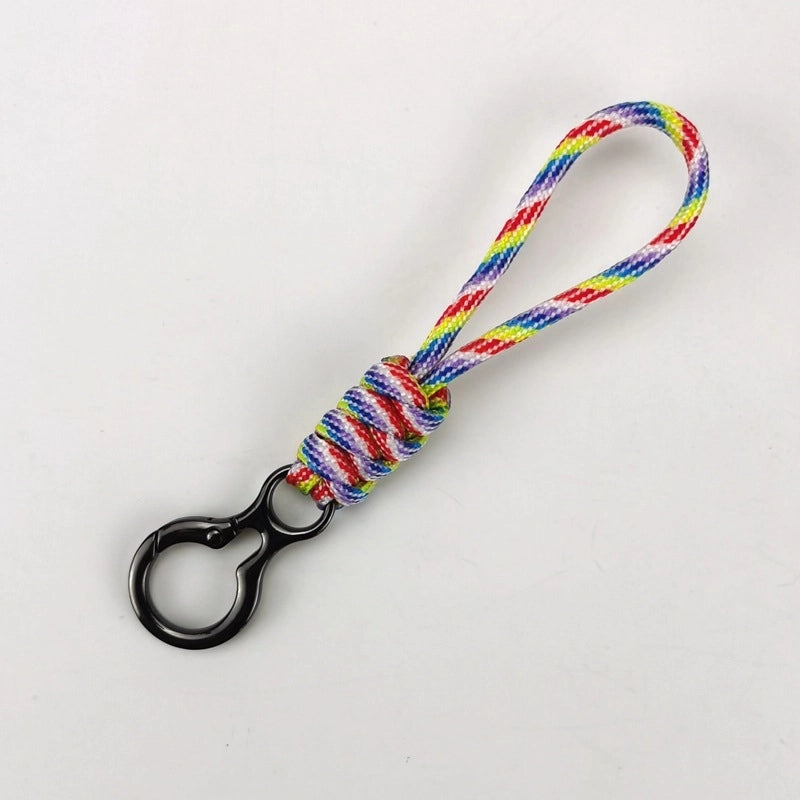 Key Chain 8-character Buckle Hand-woven Umbrella Rope Wrist Lanyard Racket Buckle Anti-loss Rope Car Household Tools Anti-loss