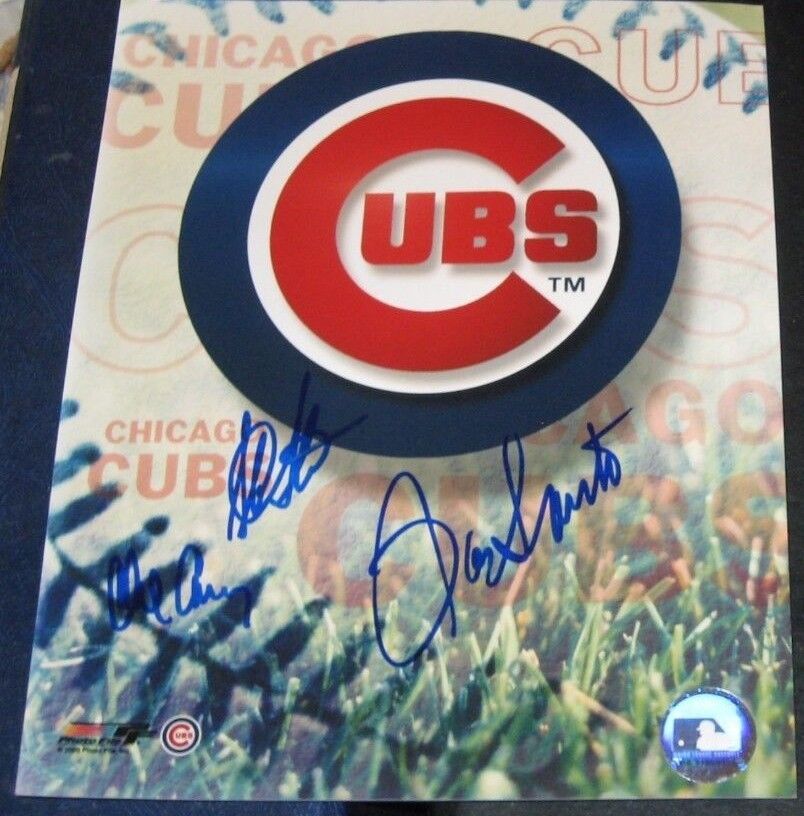 Ron Santo Chip Carey Steve Stone Chicago Cubs SIGNED AUTOGRAPHED Photo Poster painting FILE 8x10