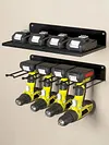 2Pcs Wall Mount Power Tool Storage Holder for Workshop Garage (Upper Lower)
