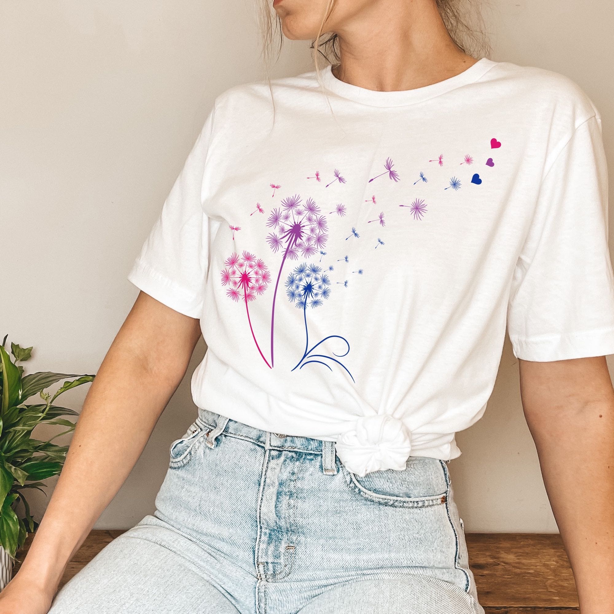 Subtle bisexual dandelion t-shirt