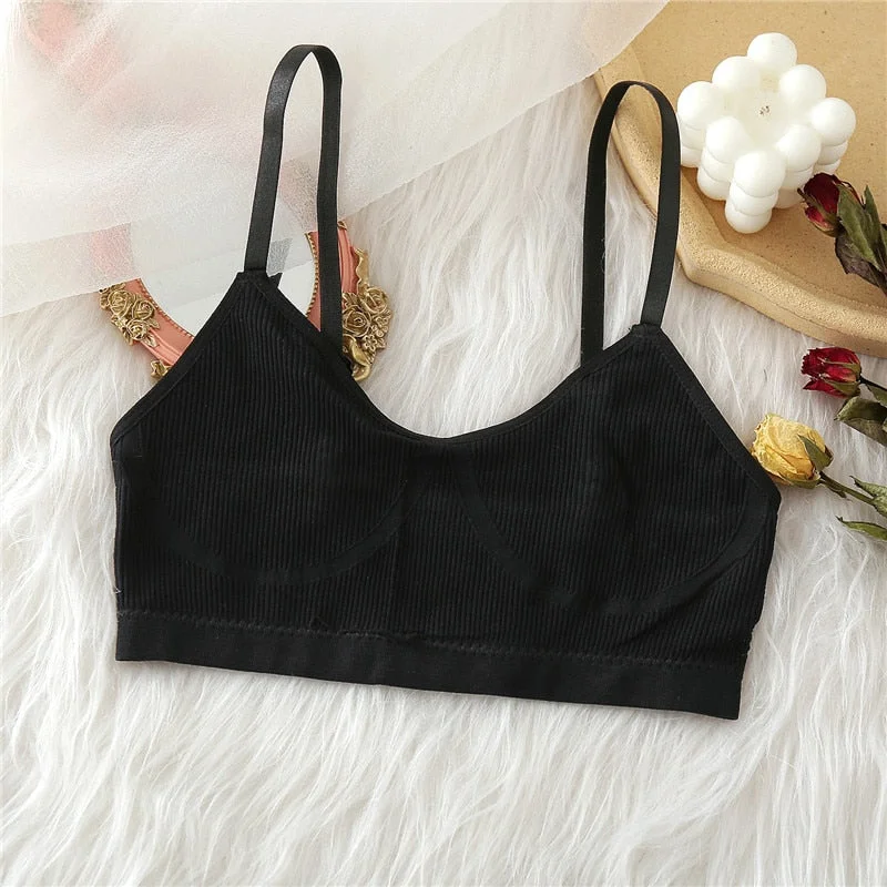 10 Colors Seamless Tank Tops Women Bra Female Lingerie Sexy Underwear Adjustable Strap Wire Free Bralette Brassiere Intimates