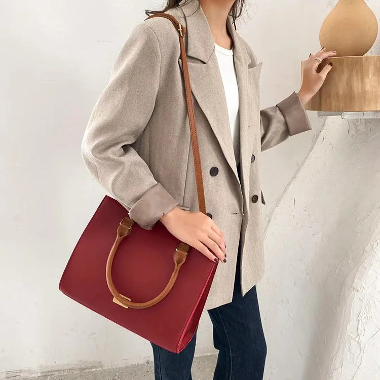 Large Capacity Tote Bag Folder Bag Shoulder Crossbody Bag