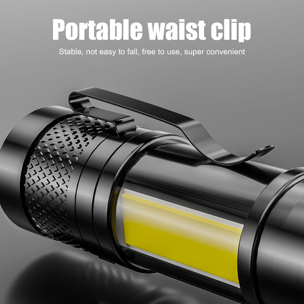 XPG+COB LED USB Rechargeable Portable Torch Zoomable Household Flashlight от Cesdeals WW