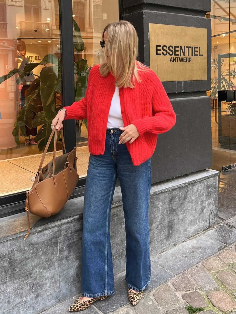 Nigikala Nigikala Women's Y2K2025 Autumn New Solid-Colored Cardigan Long-Sleeved Knitted Sweater Coat Women B66021