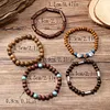 Unisex Vintage Beach Surf Multilayer Wooden Bead Set Bohemian Style Bracelet by Inlyline