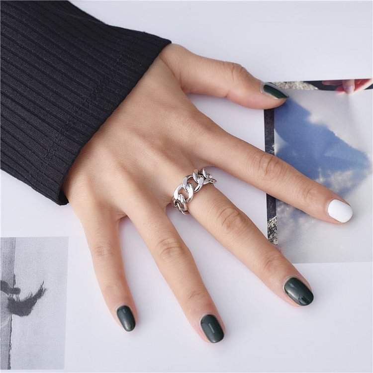 Classic 925 Sterling Silver Chain Ring