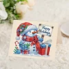(US Local)Diamond Art Greeting Cards Congratulations Cards & Gifts (10pcs Winter Snowman)