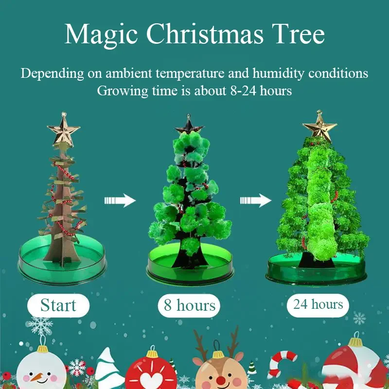 2pcs trees diy snowflake crystal growth desktop decor holiday gifts details 2
