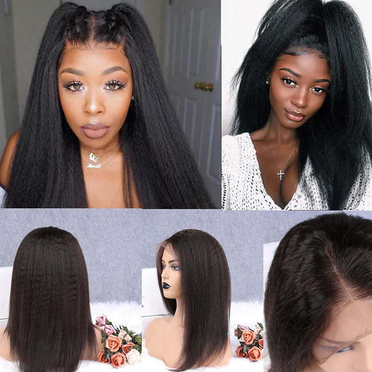 13*6 Lace Front Wig Kinky Straight Natural Color SoGoodHair SG6160