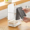 Home Kitchen Counter Top Standing Wall Hanging Towel Sponge Storage Drainage Rack