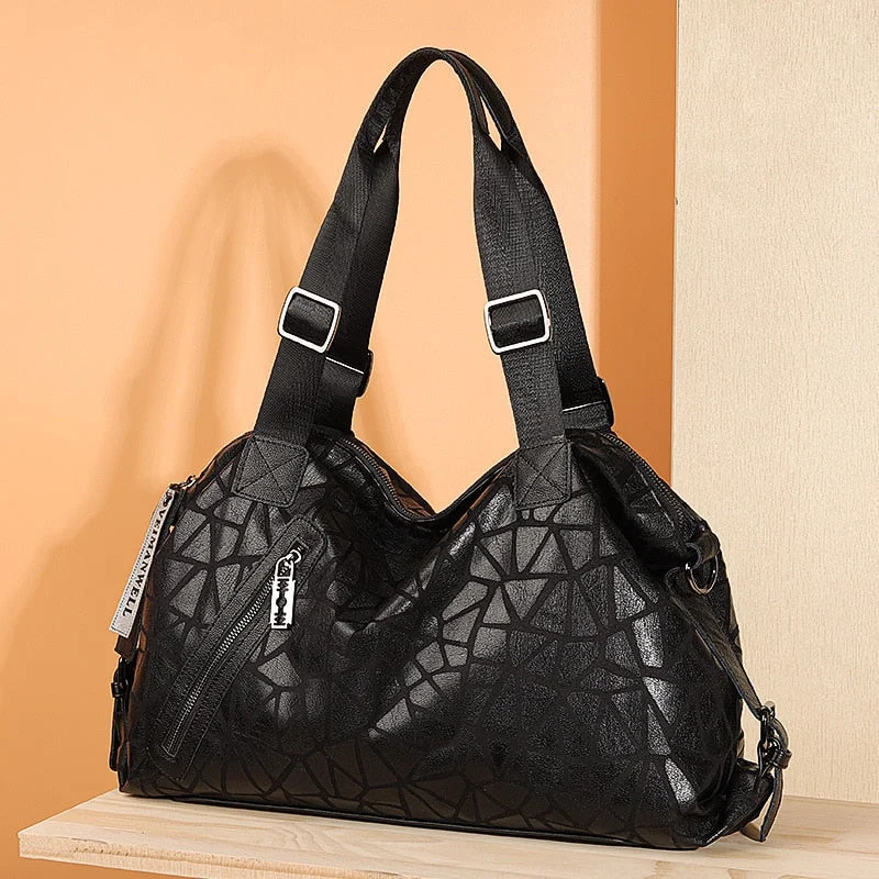 Motaora Women's Shoulder Bag Stone Pattern Handbag For Women Large Capacity Leather Bag Female 2022 New Fashion Crossbody Bags