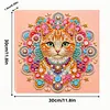 DIY Pre-Framed Mandala Cat Button Art Canvas Kit
