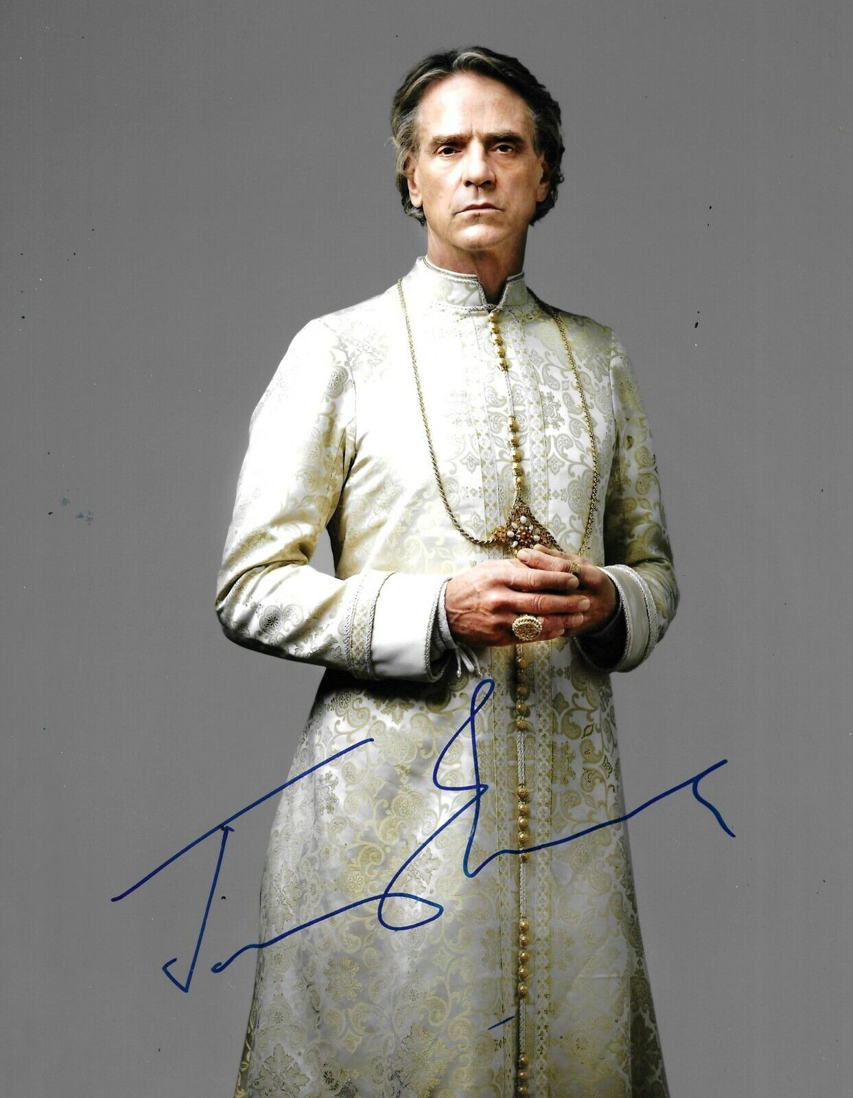 Jeremy Irons Signed The Borgias 10x8 Photo Poster painting AFTAL