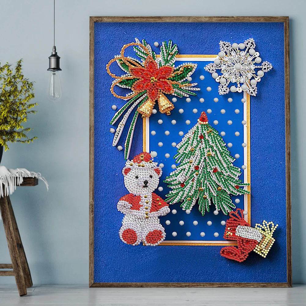 Diamond Painting - Special Shaped Drill - Christmas Flower(30*40cm)