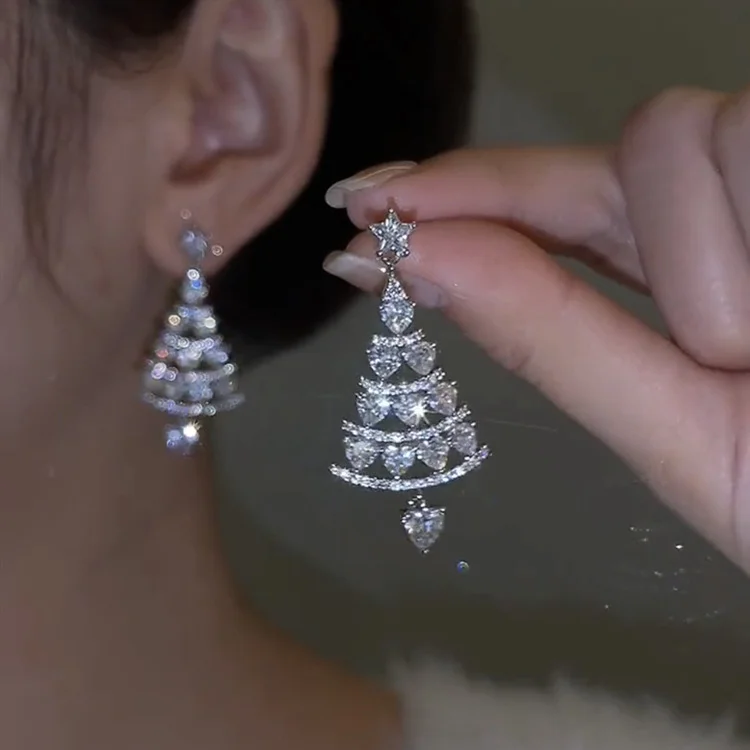 Christmas tree all-match fashion earrings