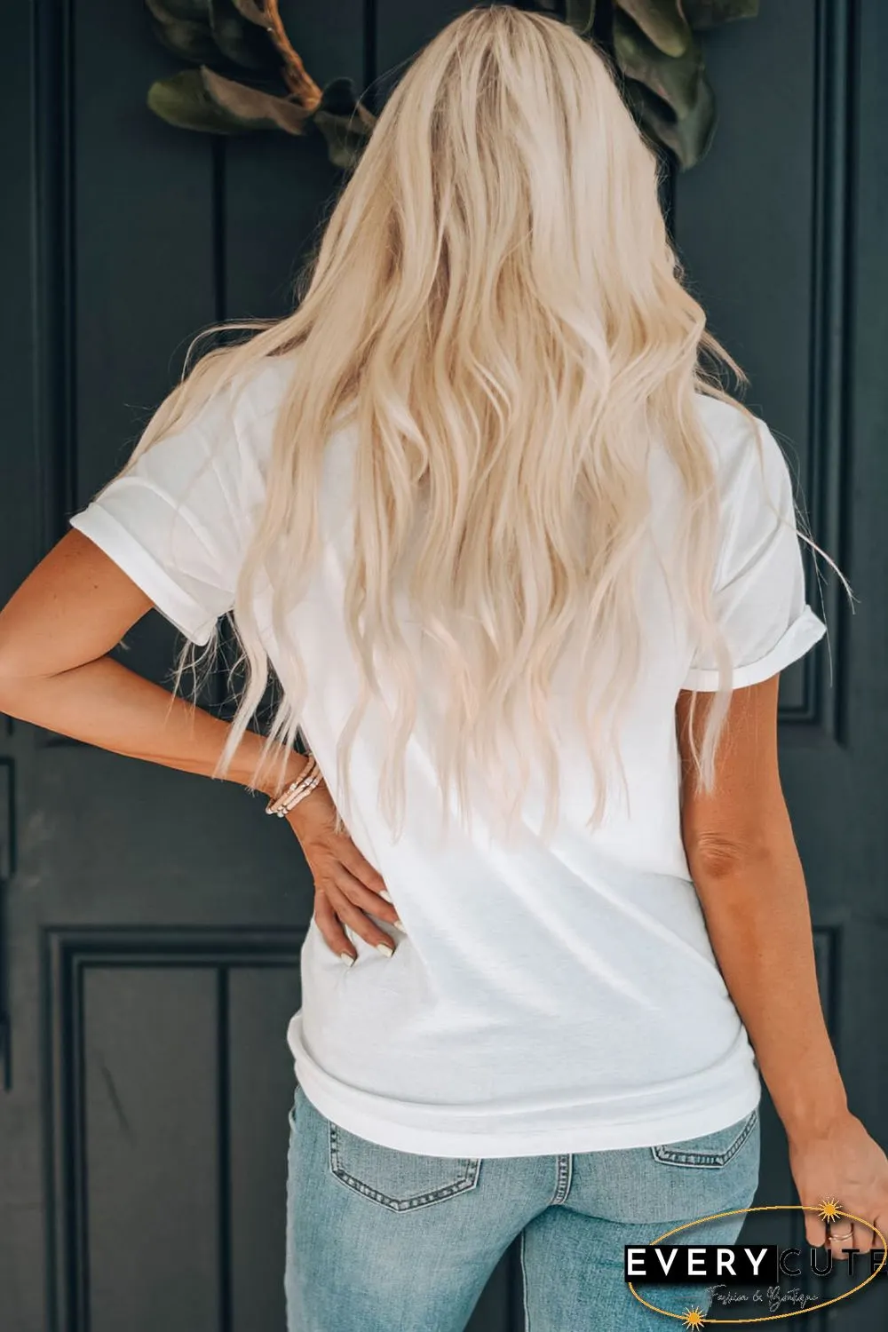 White NASHVILLE Country Music Theme Graphic Tee