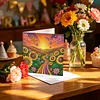 12pcs Sunflower Diamond Art Greeting Cards DIY 12 Pack with Envelopes