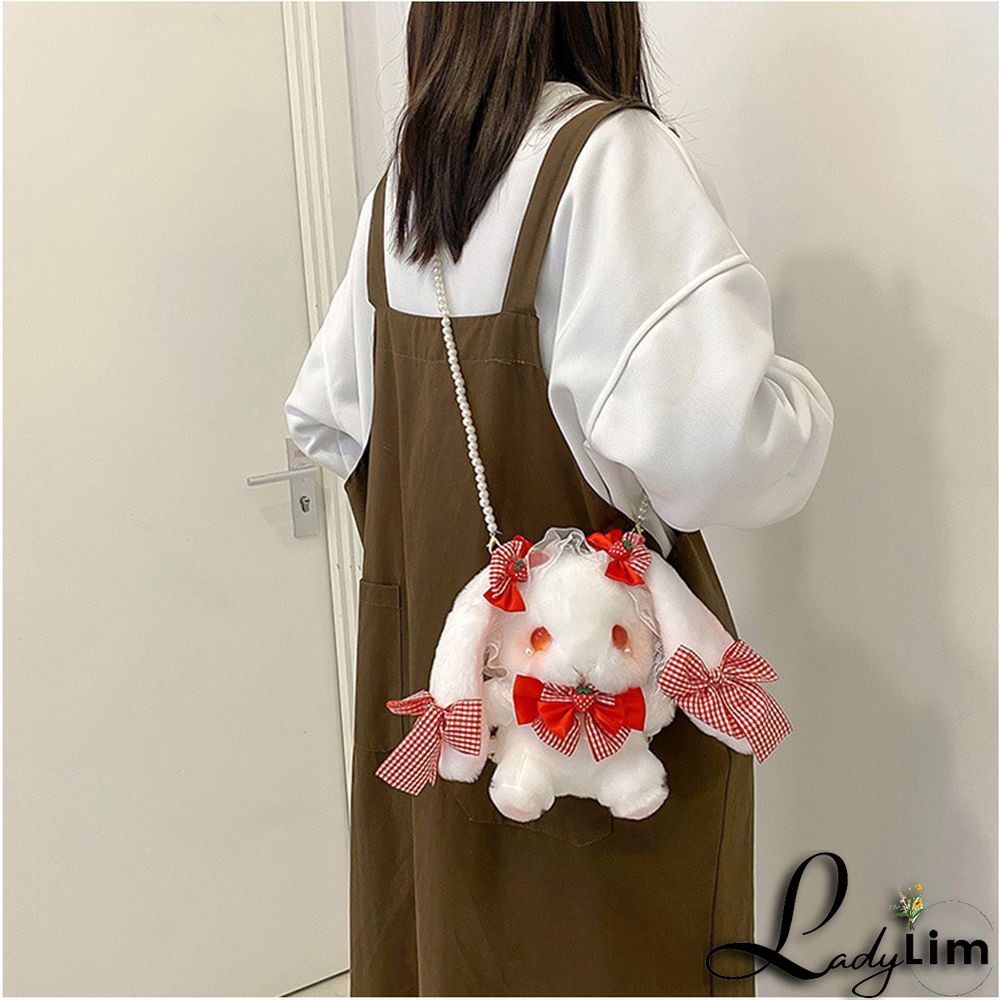 Harajuku Lolita Lace Bowknot Bunny Crossbody Bag