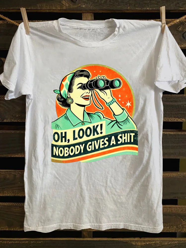 Nobody Gives A Shit Retro T-shirt