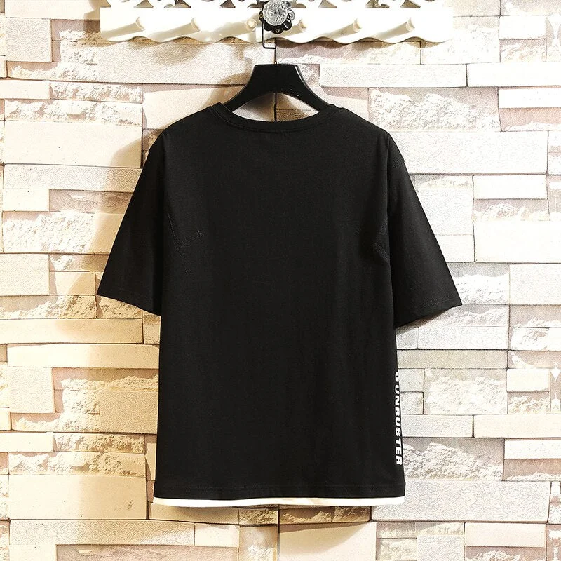 Short Sleeve Black White T Shirt Men'S 2021 Summer Tshirt Top Tees Classic Brand Fashion Clothes Plus OverSize M-5XL O NECK