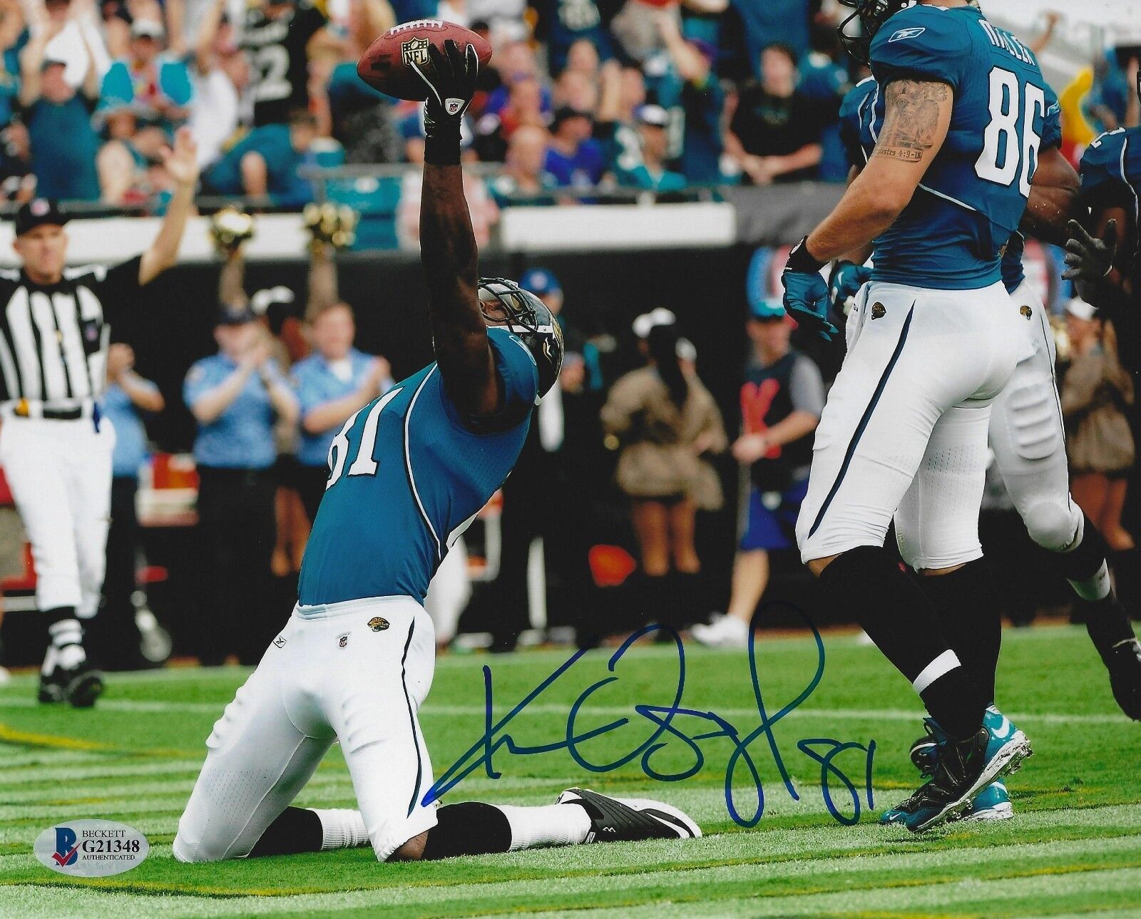 Kassim Osgood Signed Jaguars Football 8x10 Photo Poster painting BAS Beckett COA Picture Auto 81