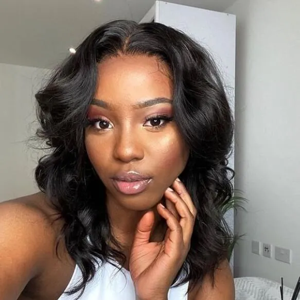 Wignee 8A Affordable Body Wave Brazilian 2x4 Lace Part Pixie Cut Wigs wignee hair