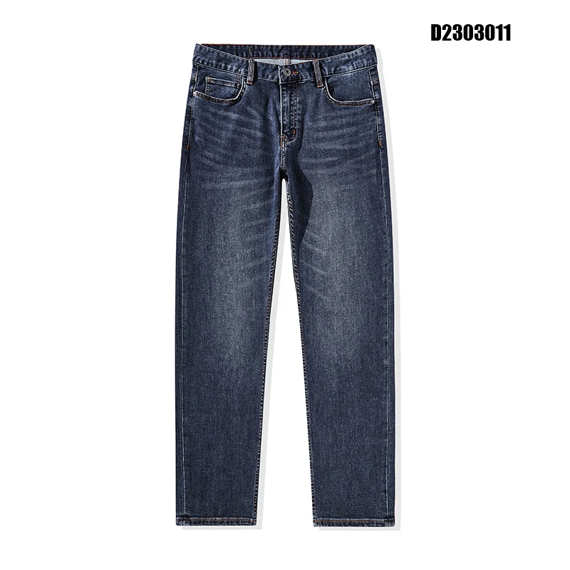 Men's Washing Business Jeans Straight Leg Loose Stretch Thin Casual High-end Men's Pants
