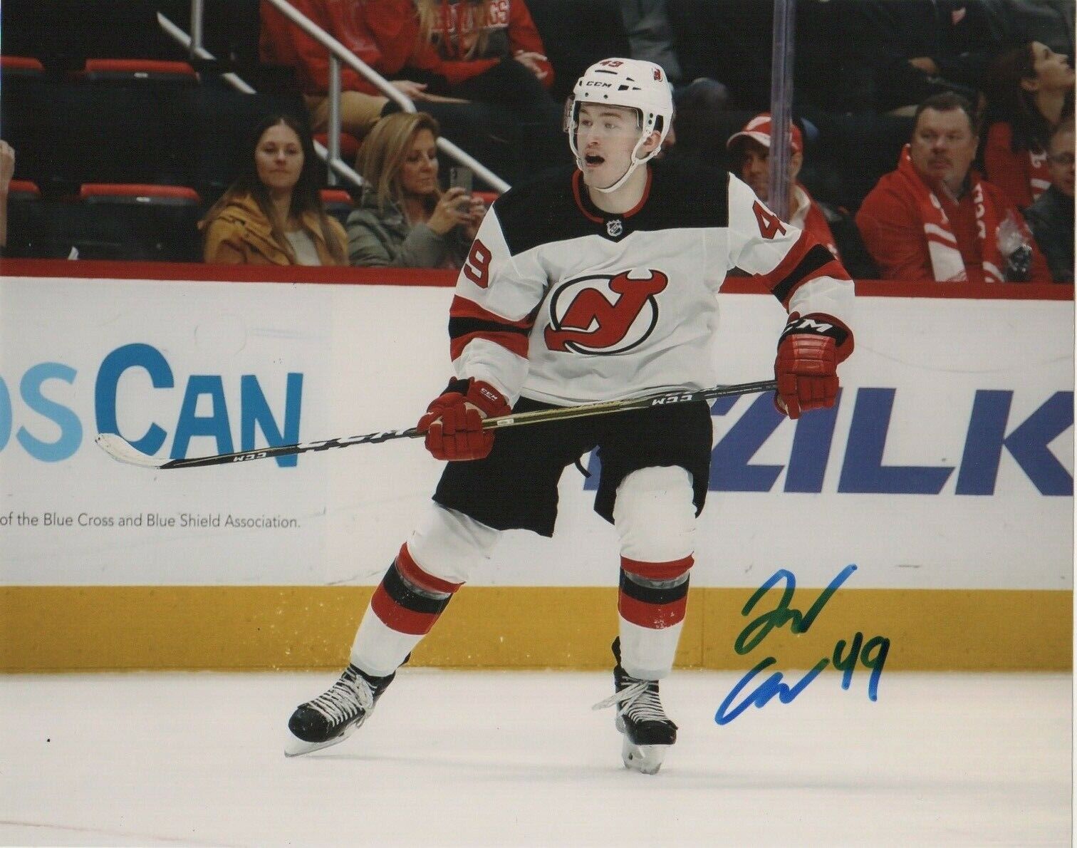 New Jersey Devils Joey Anderson Signed Autographed 8x10 NHL Photo Poster painting COA A