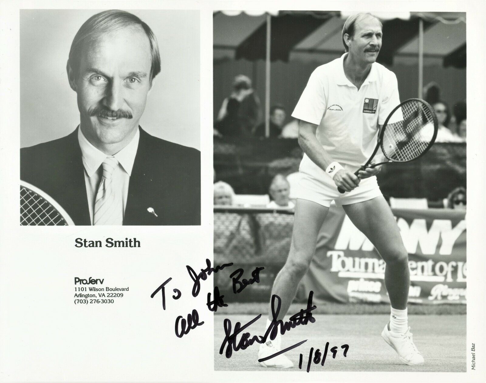 STAN SMITH Signed Photo Poster painting