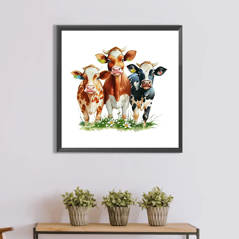 Diamond Painting - Full Round Drill - Cow(Canvas|30*30cm)