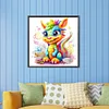 (40*40cm)Colourful Dinosaur - Round Partial AB Drill Diamond Painting