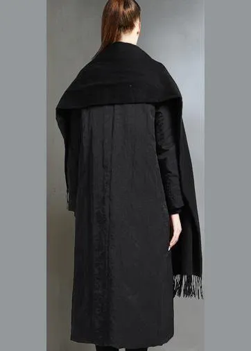 Casual black duck down coat plus size zippered womens parka wild women coats