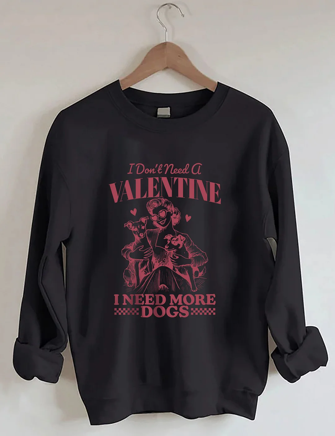 Vintage Valentine Love Dogs Sweatshirt