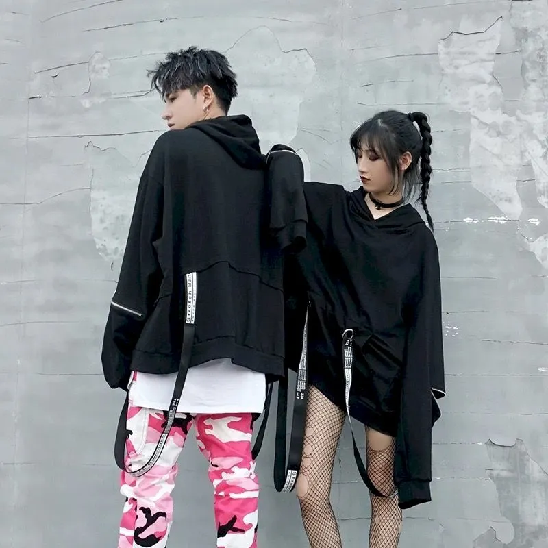 Hoodies Women Sweatshirt High Street Dark Department Large Size Hooded Female Hip-hop Tide Floating Loose Couple Hoodies